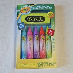 Crayola Body Wash Pen Set, 6 Pieces, 5oz New